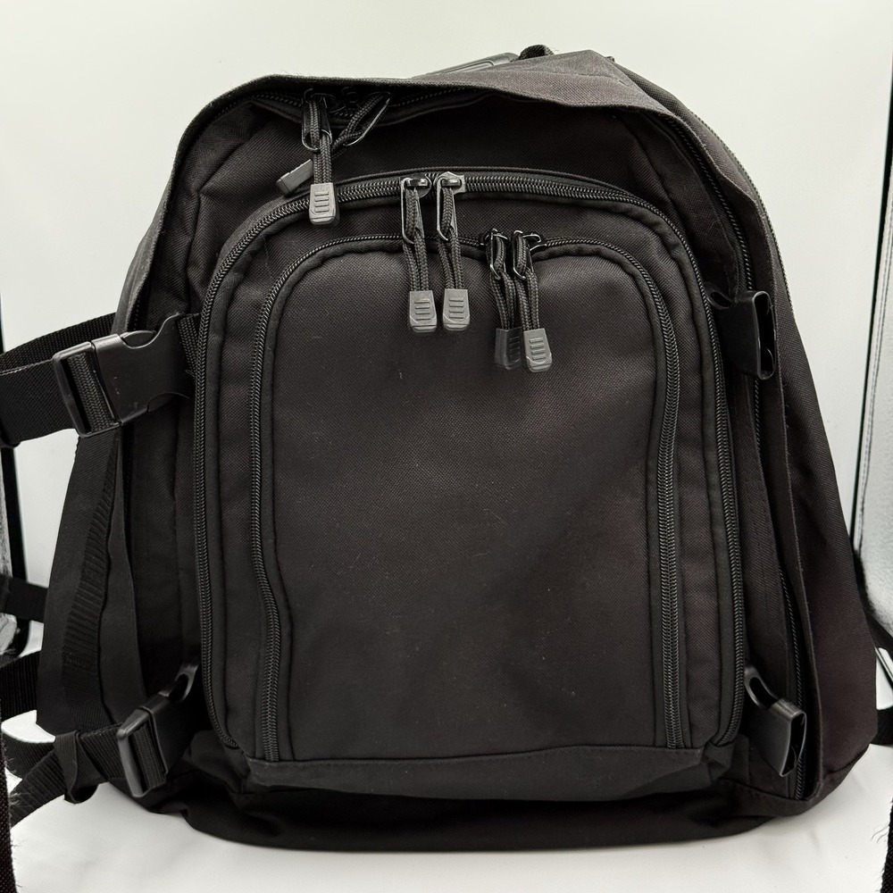 Mercury Tactical Gear Black Backpack Multi Compartment Laptop Travel Bag